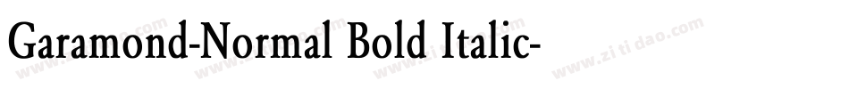 Garamond-Normal Bold Italic字体转换